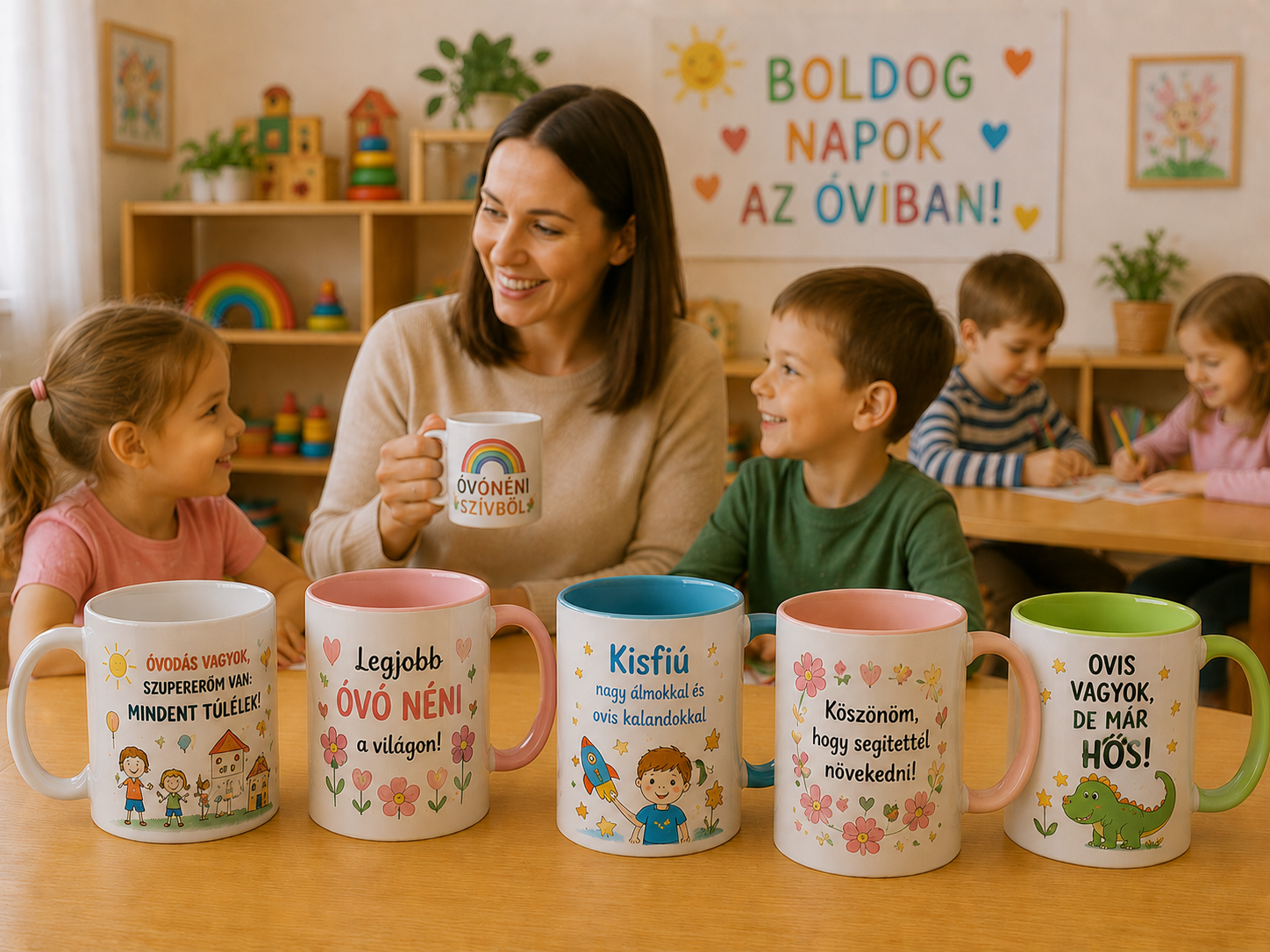 egyedi ovis bögrék, ovis ajándék,